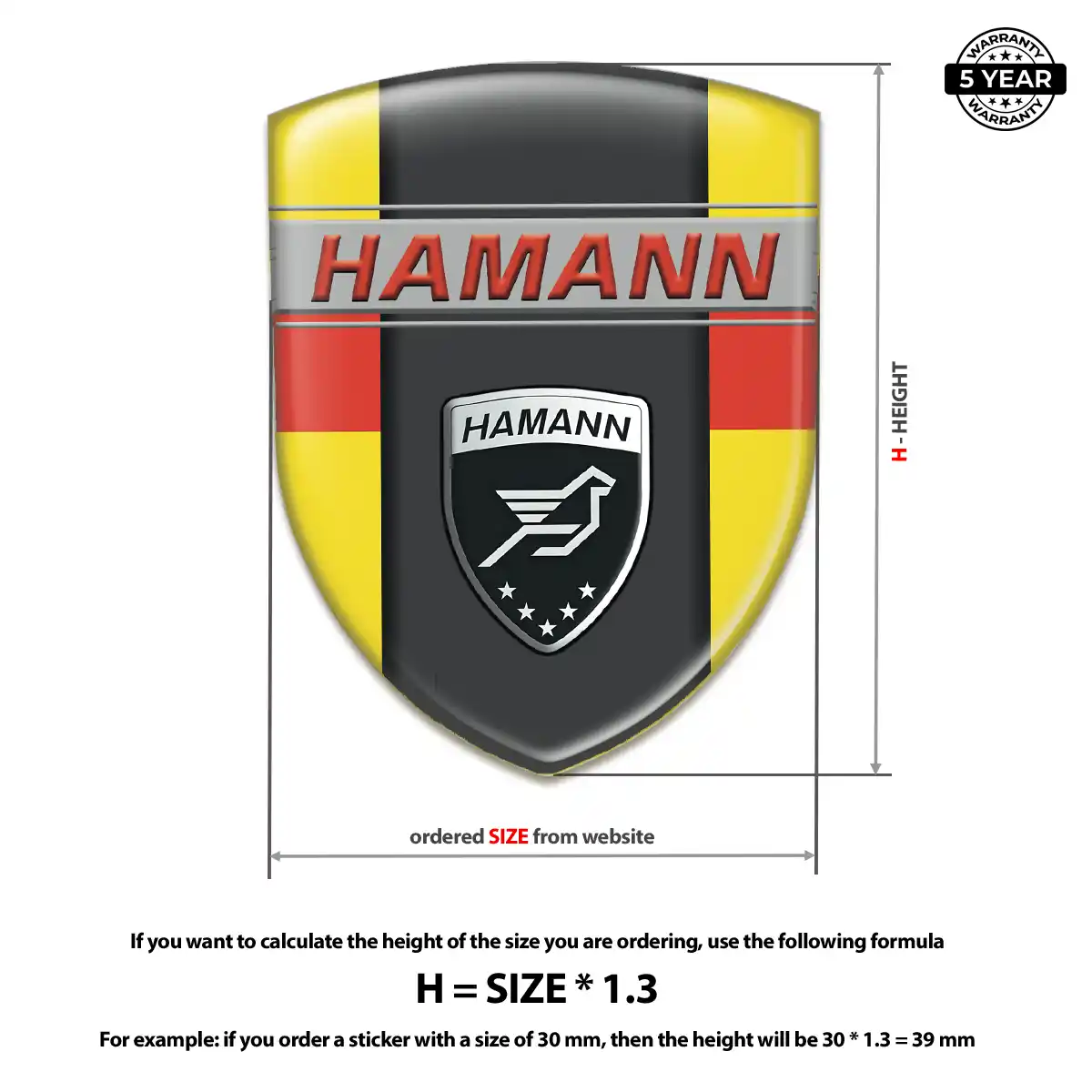 Hamman Domed Emblem Performance Style