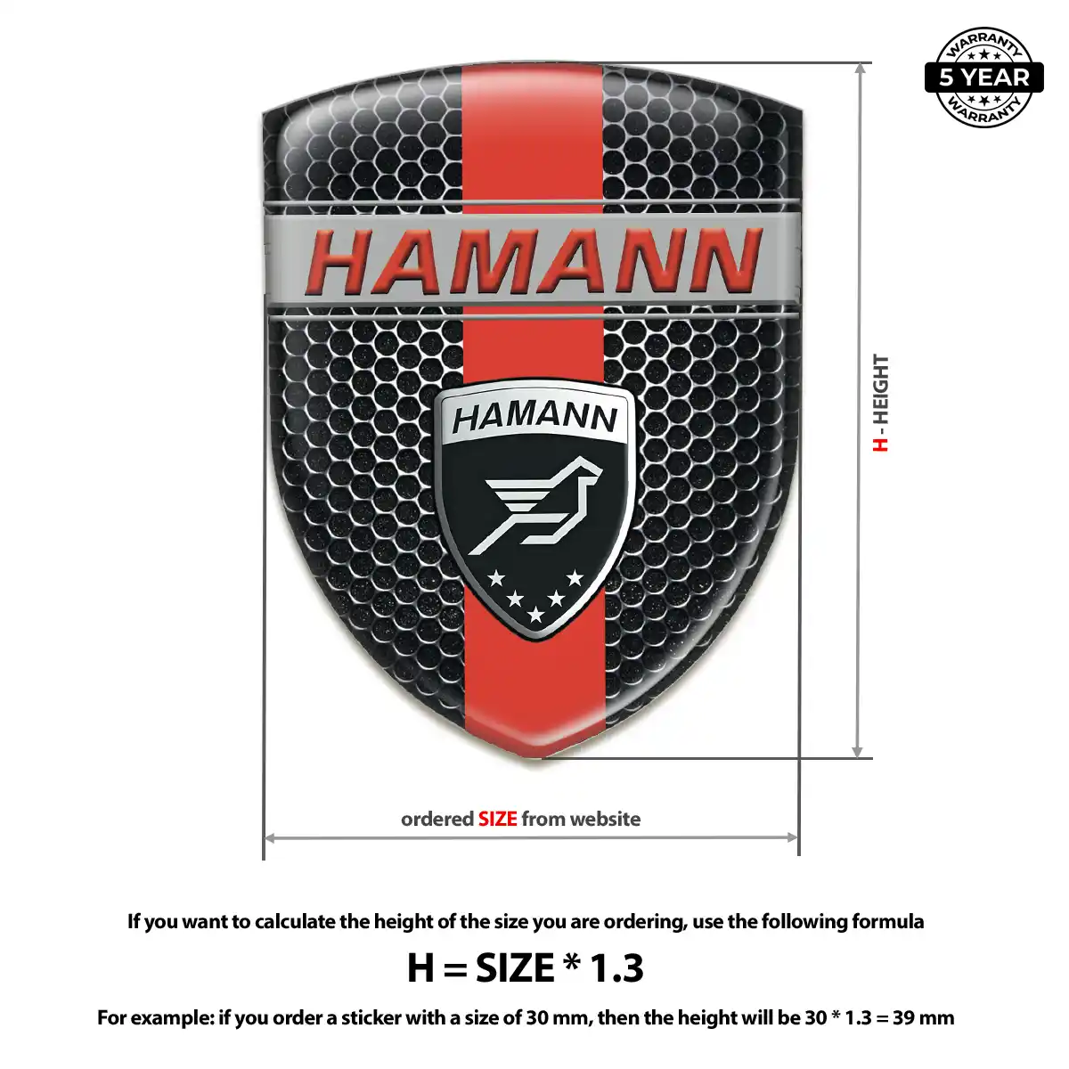 Hamman Domed Emblem Premium Dome