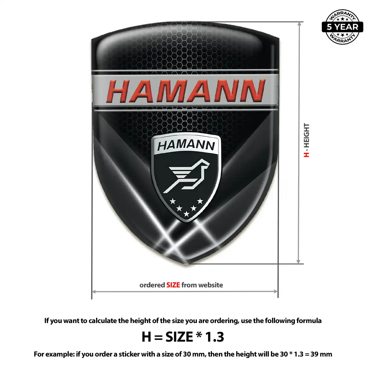 Hamman Domed Emblem Resin Luxe