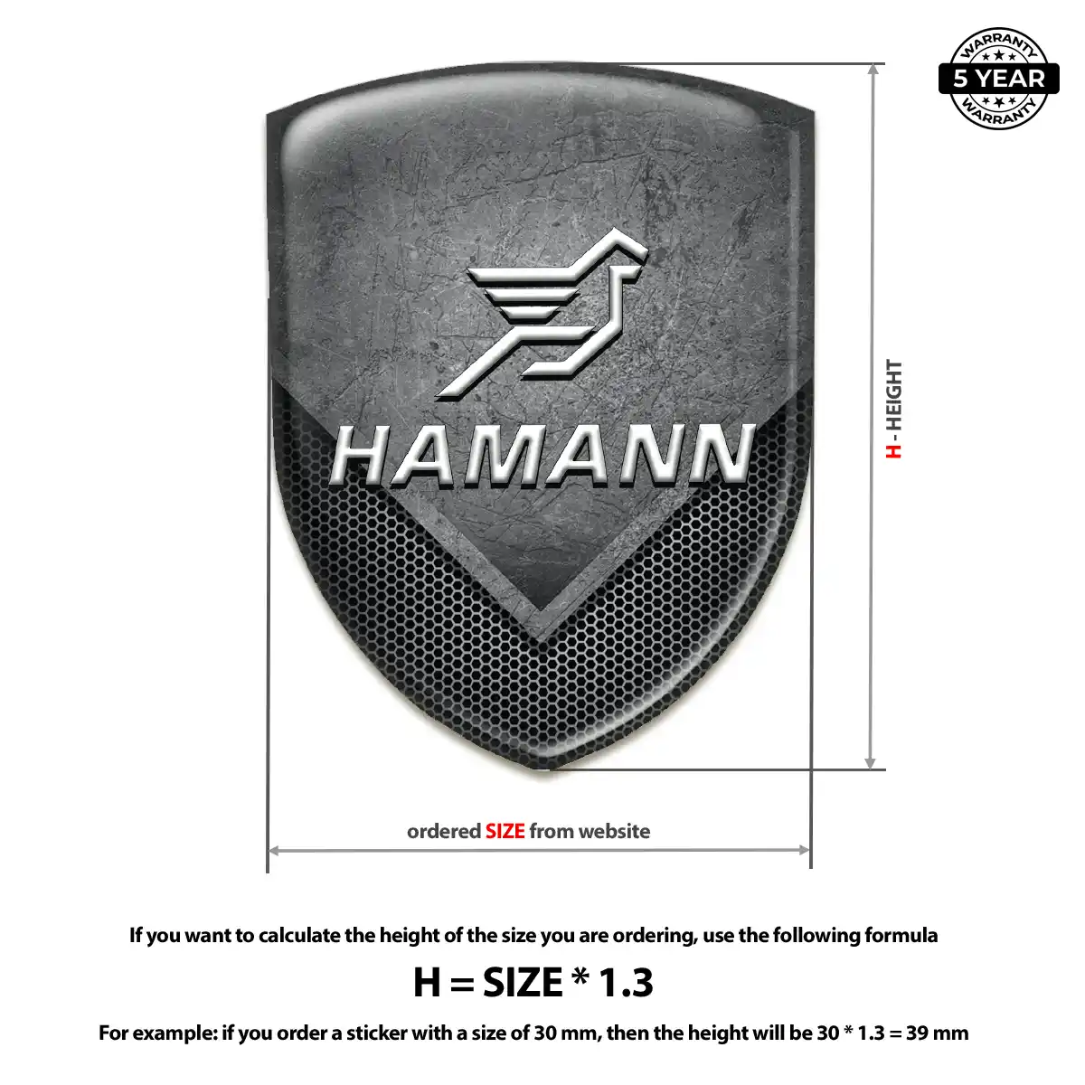 Hamman Domed Emblem Sleek Style