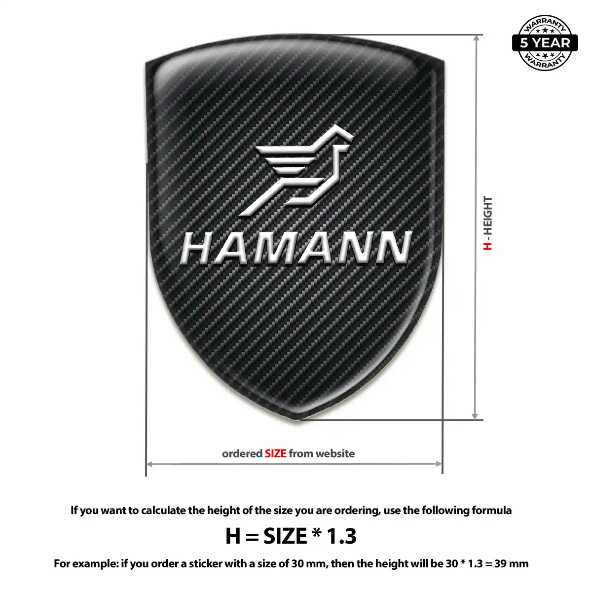 Hamman Domed Emblem Sport Tuning