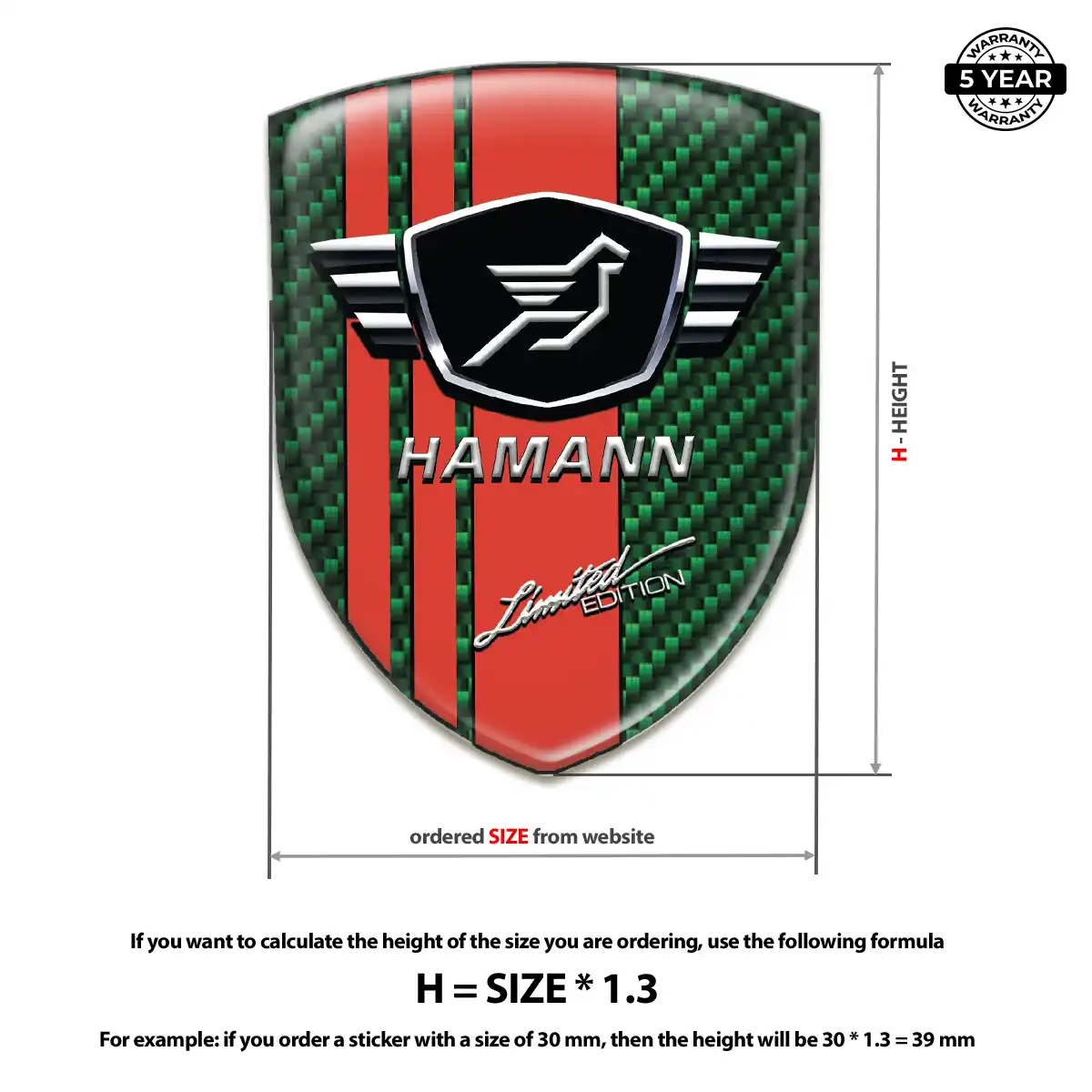 Hamman Domed Logo Decal Cabin Style