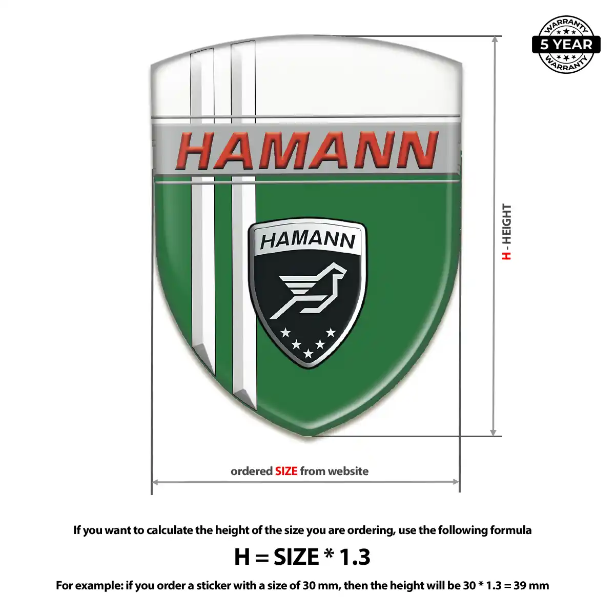 Hamman Domed Logo Decal Deluxe Edition