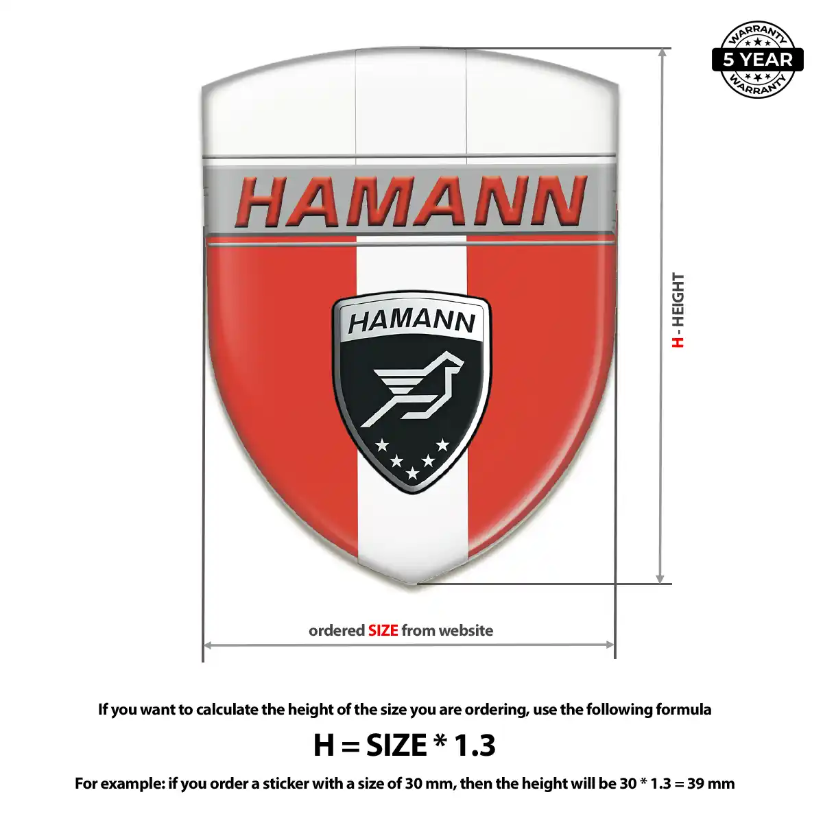 Hamman Domed Logo Decal Elite Edition