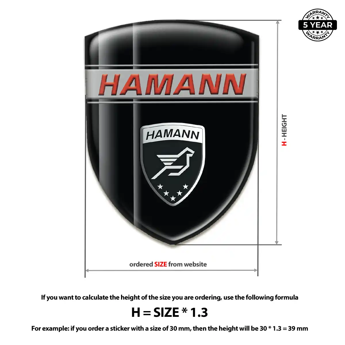 Hamman Domed Logo Decal Noble Edition
