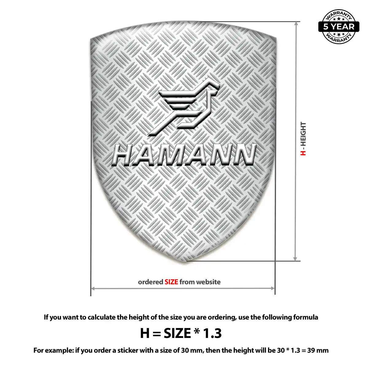 Hamman Domed Logo Decal Signature Grade