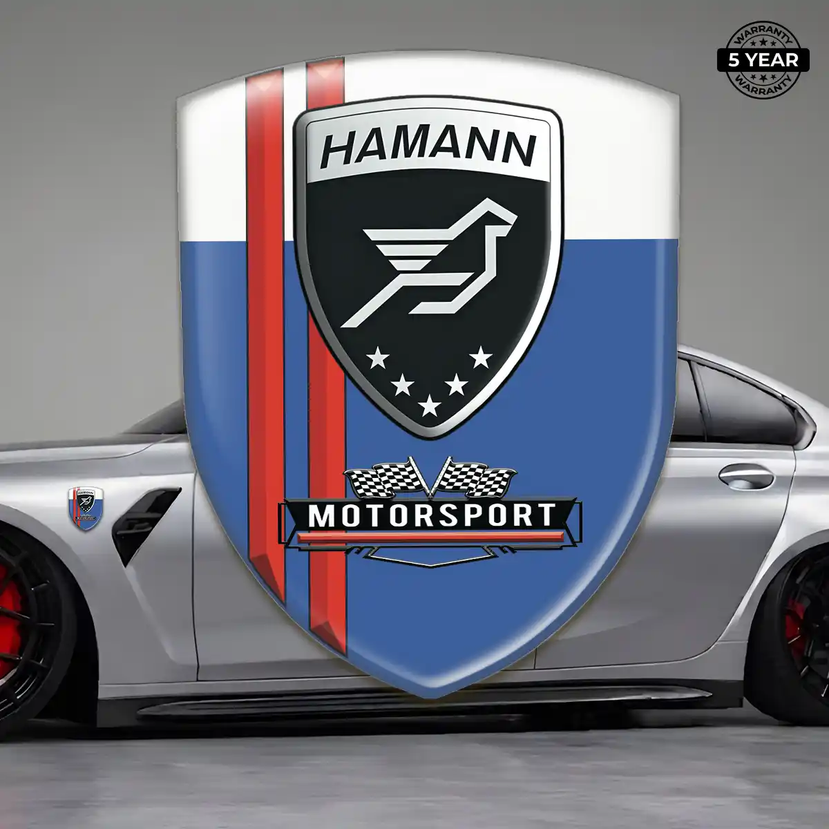 Hamman Domed Logo Decal Sleek Style