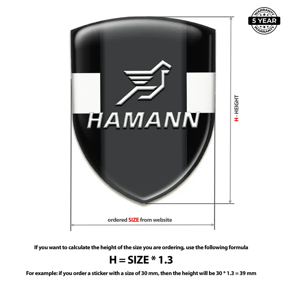 Hamman Domed Logo Decal Street Tuning