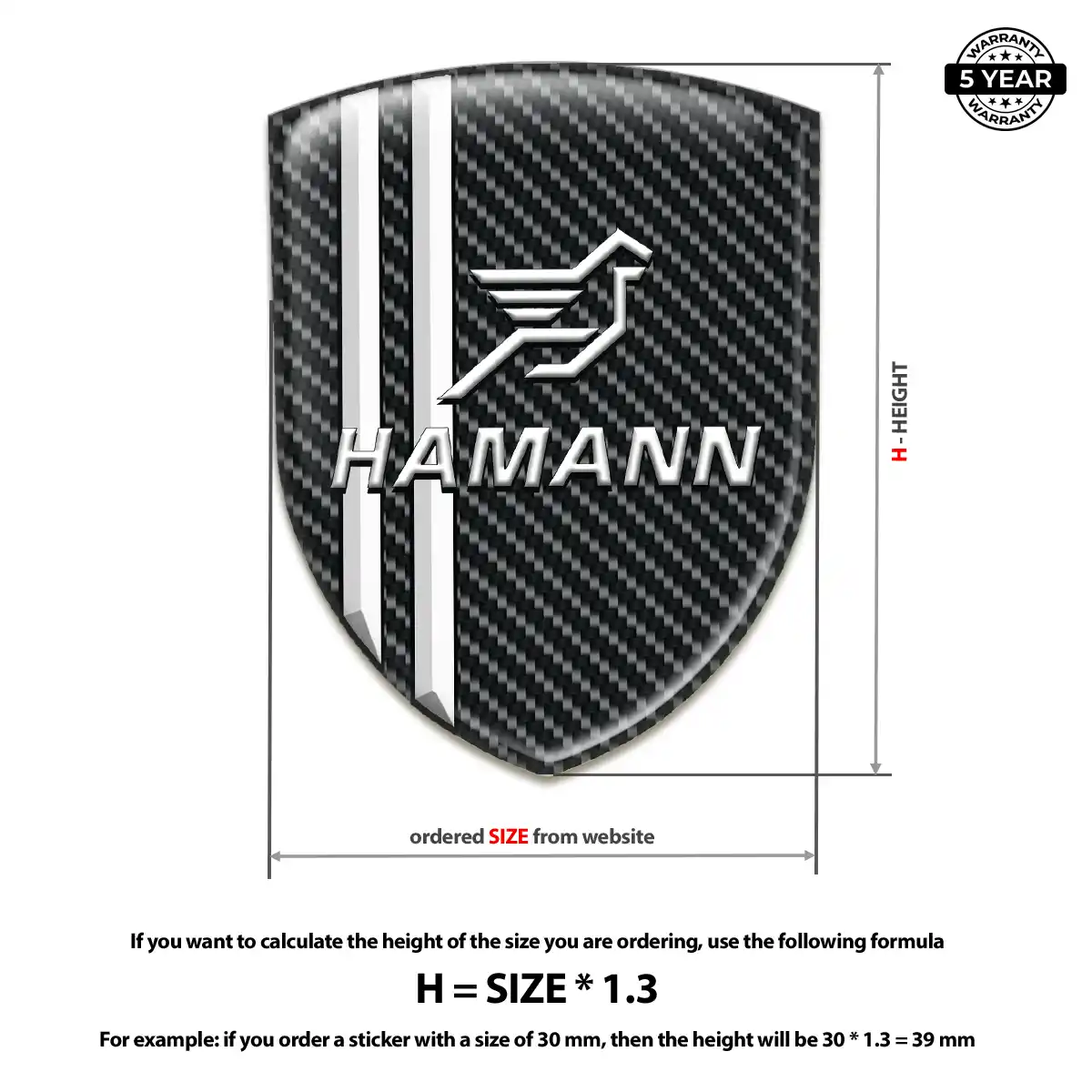 Hamman Domed Logo Sticker Auto Tuning