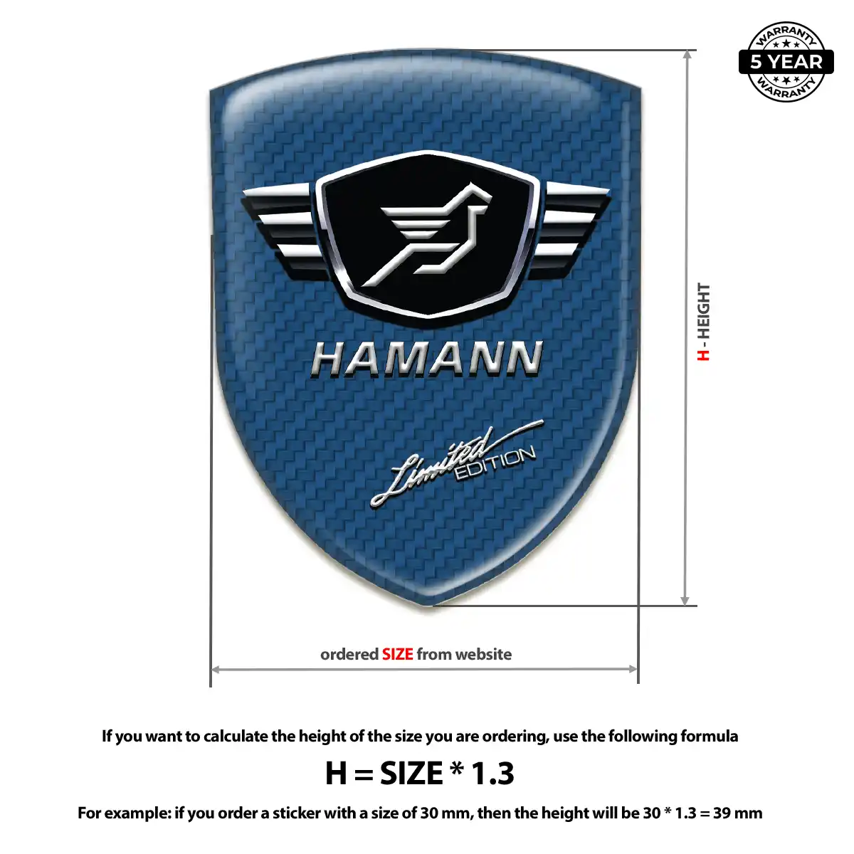 Hamman Domed Logo Sticker Cabin Style