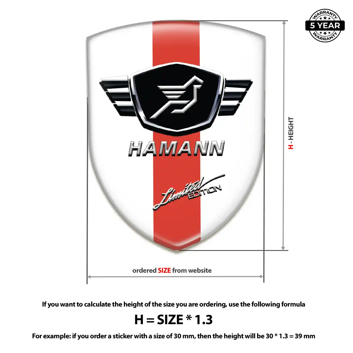 Hamman Domed Logo Sticker Elite Edition