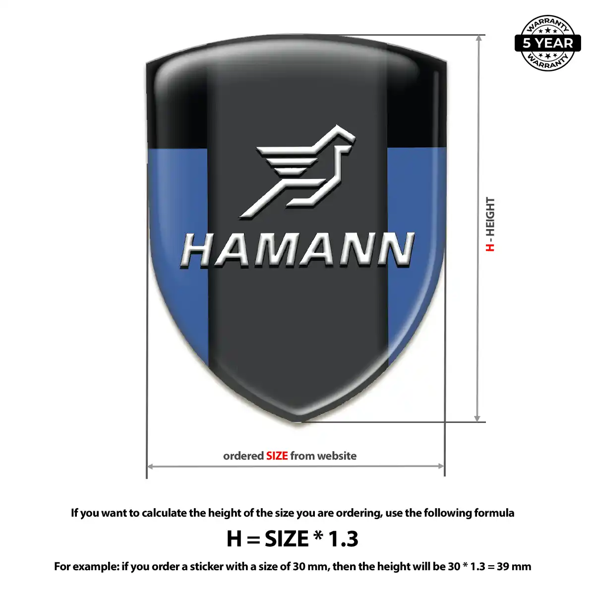 Hamman Domed Logo Sticker Elite Finish