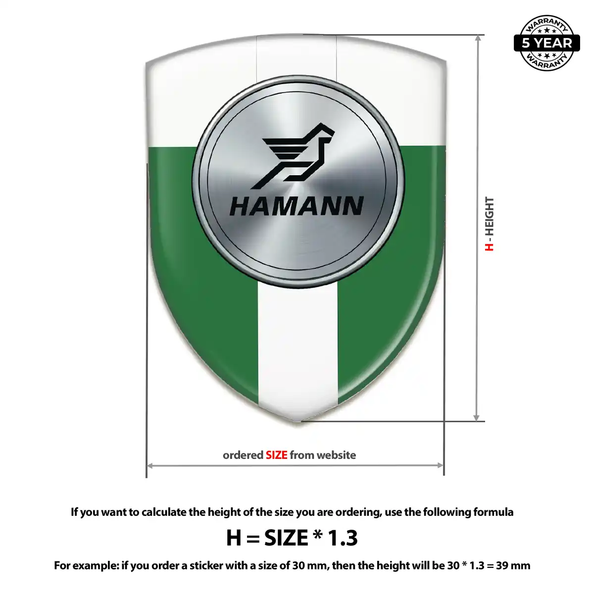Hamman Domed Logo Sticker Noble Edition