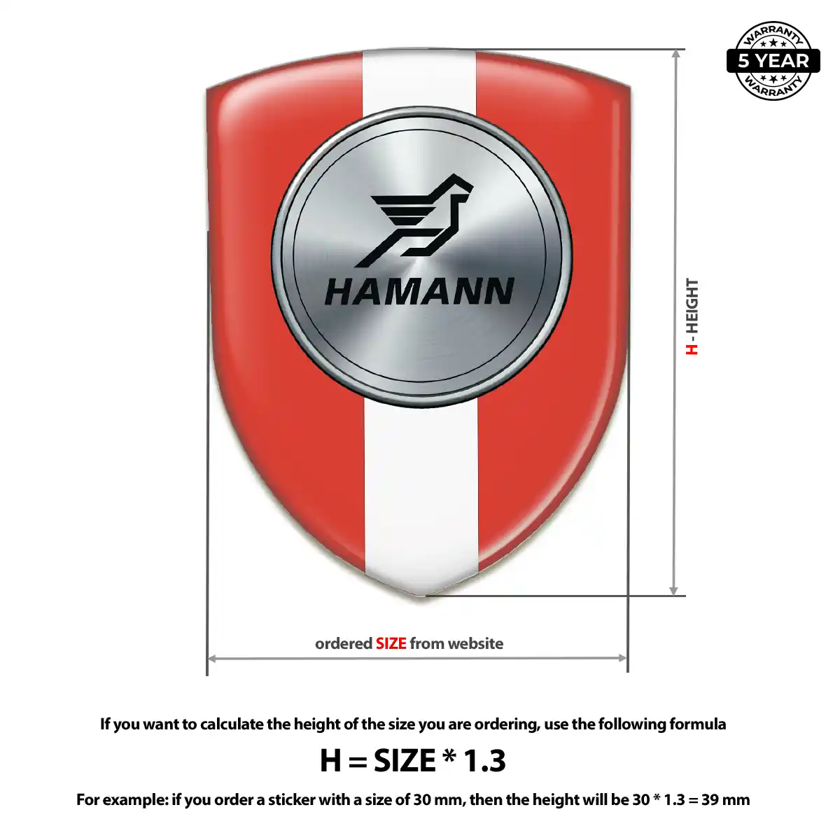 Hamman Domed Logo Sticker Opulent Line