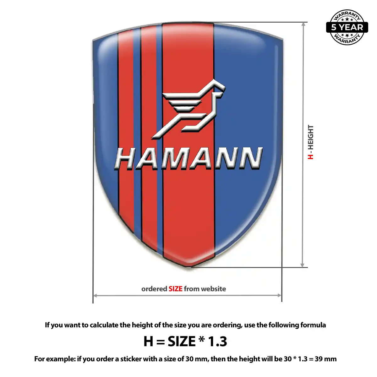 Hamman Domed Logo Sticker Premium Dome