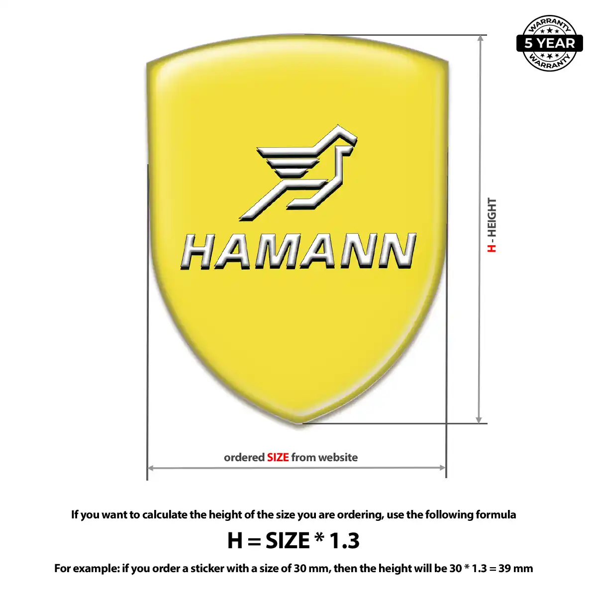 Hamman Domed Logo Sticker Prime Quality