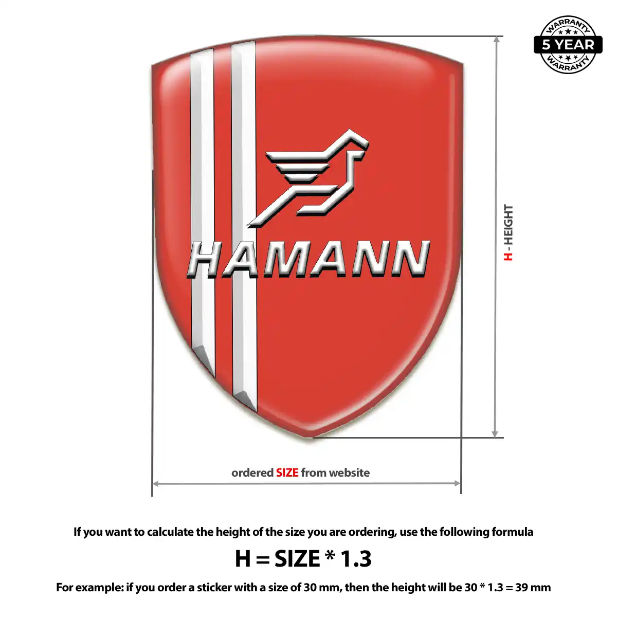 Hamman Domed Logo Sticker Signature Grade