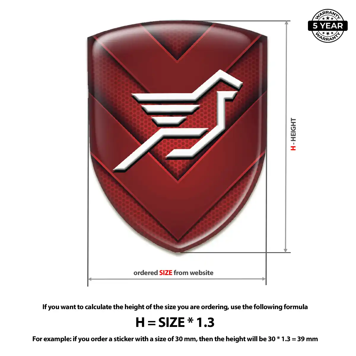 Hamman Domed Logo Sticker Sleek Style