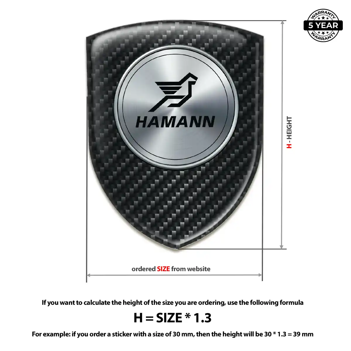 Hamman Domed Logo Sticker Sport Tuning