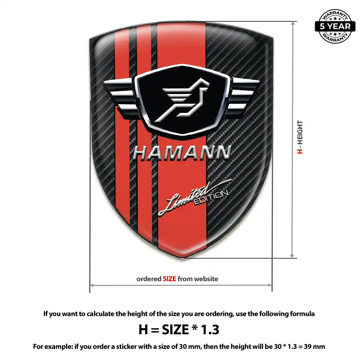 Hamman Domed Logo Sticker Street Tuning