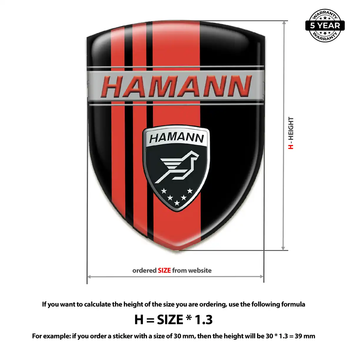 Hamman Domed Logo Sticker Superior Craft