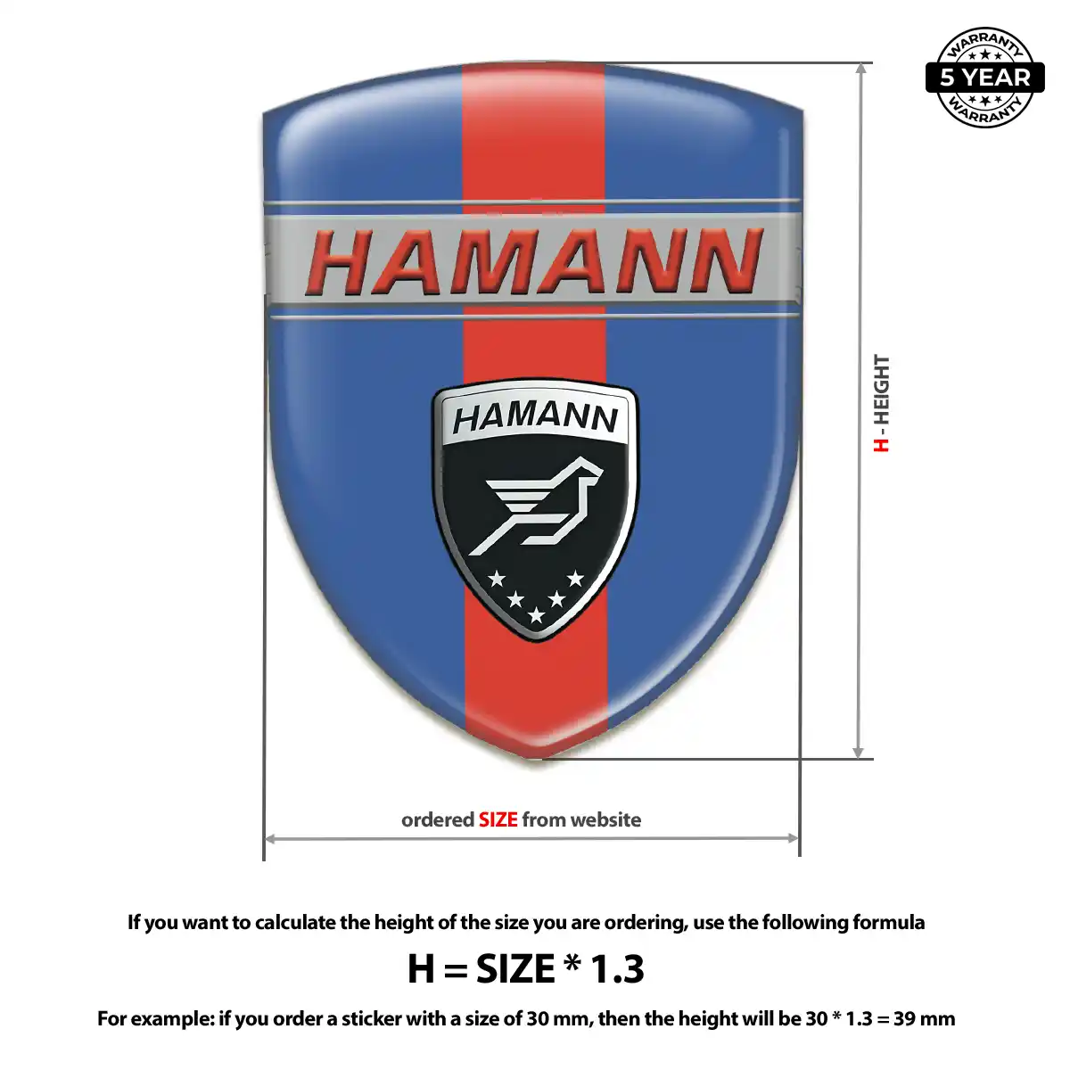 Hamman Emblem Badge Elite Finish