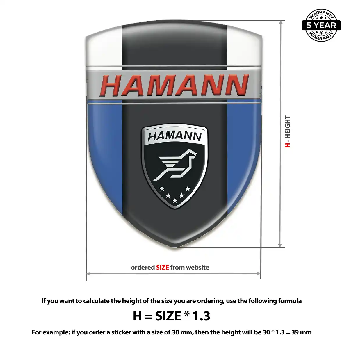 Hamman Emblem Badge Logo Auto Tuning