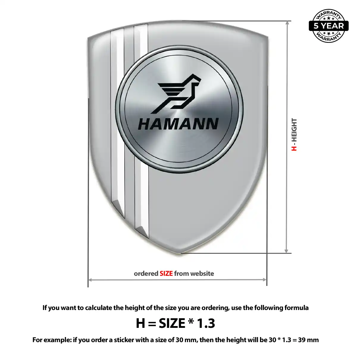 Hamman Emblem Badge Logo Cabin Style