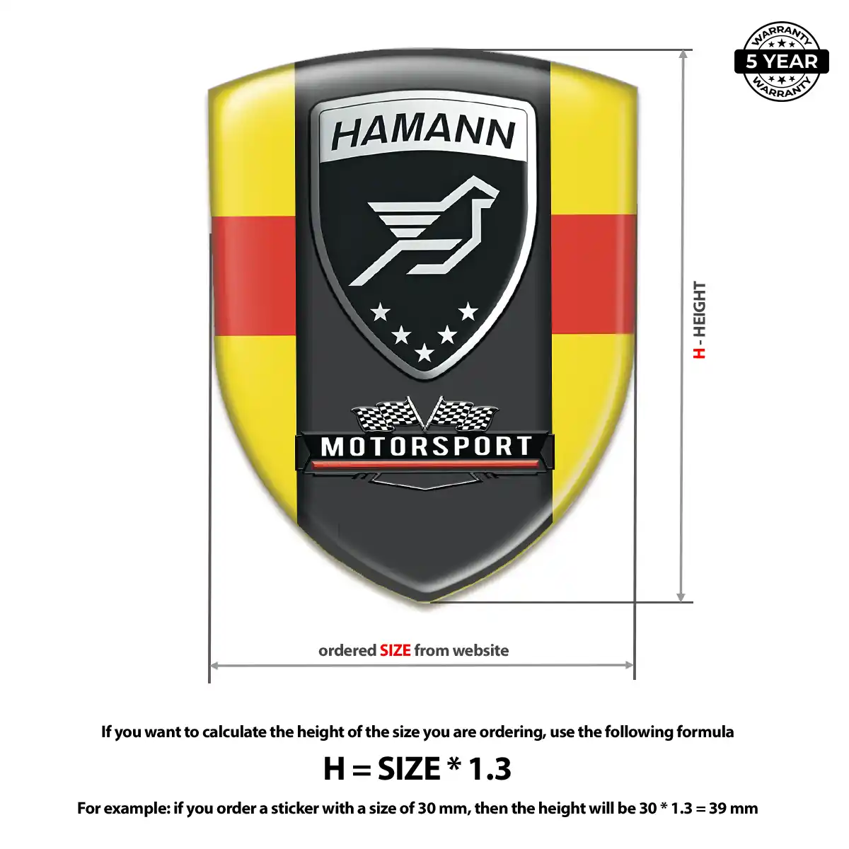 Hamman Emblem Badge Logo Outer Style