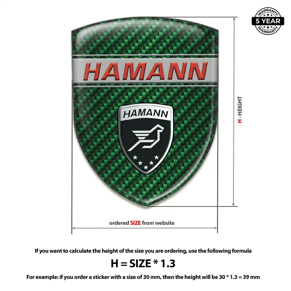 Hamman Emblem Badge Logo Performance Style