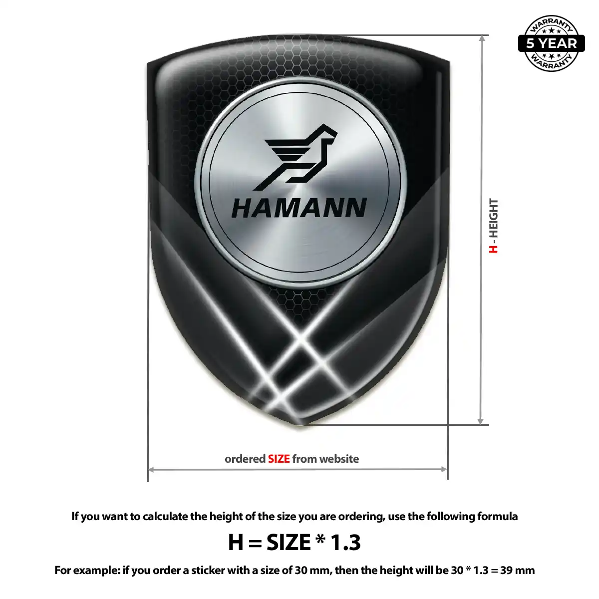 Hamman Emblem Badge Logo Prime Quality