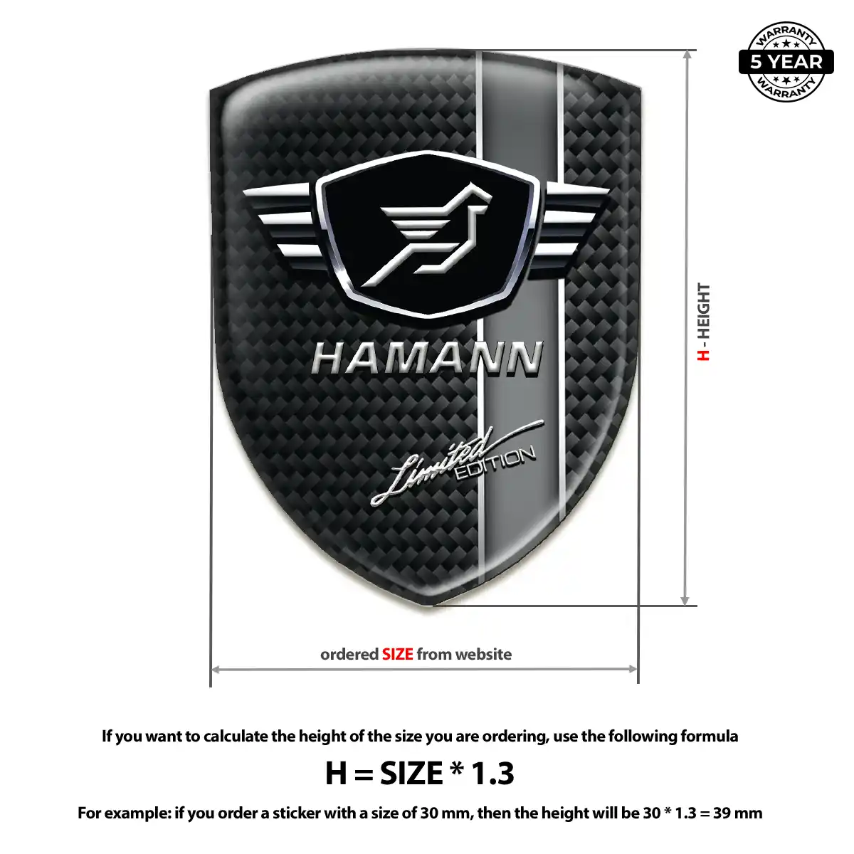 Hamman Emblem Badge Logo Resin Elite