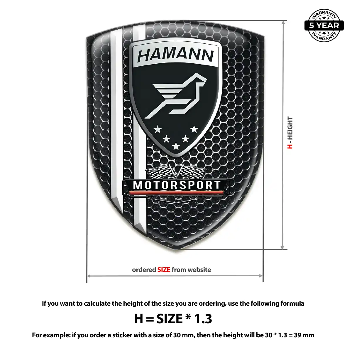 Hamman Emblem Badge Logo Sport Tuning