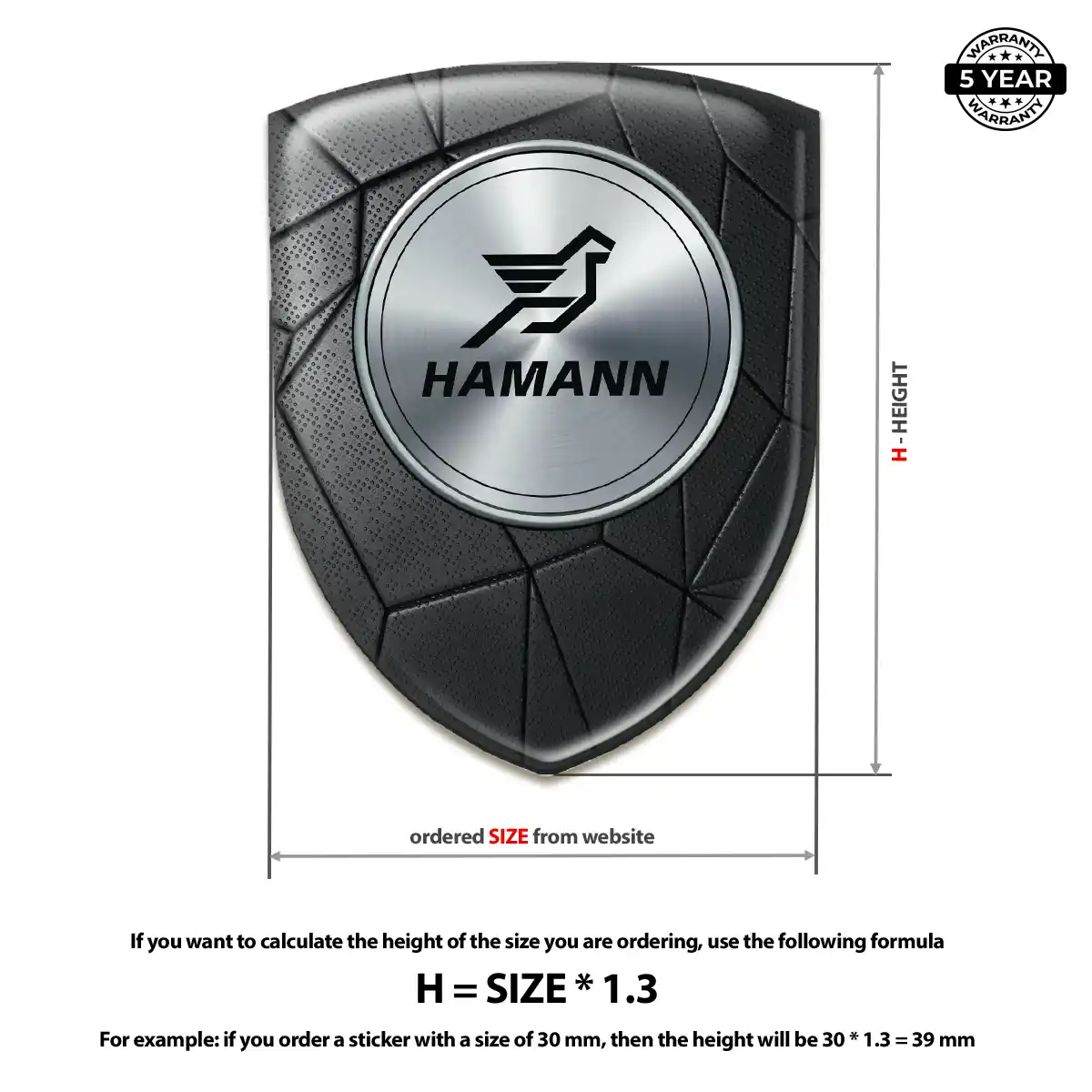 Hamman Emblem Badge Premium Dome