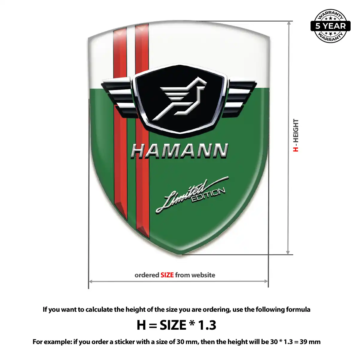 Hamman Emblem Badge Resin Luxe