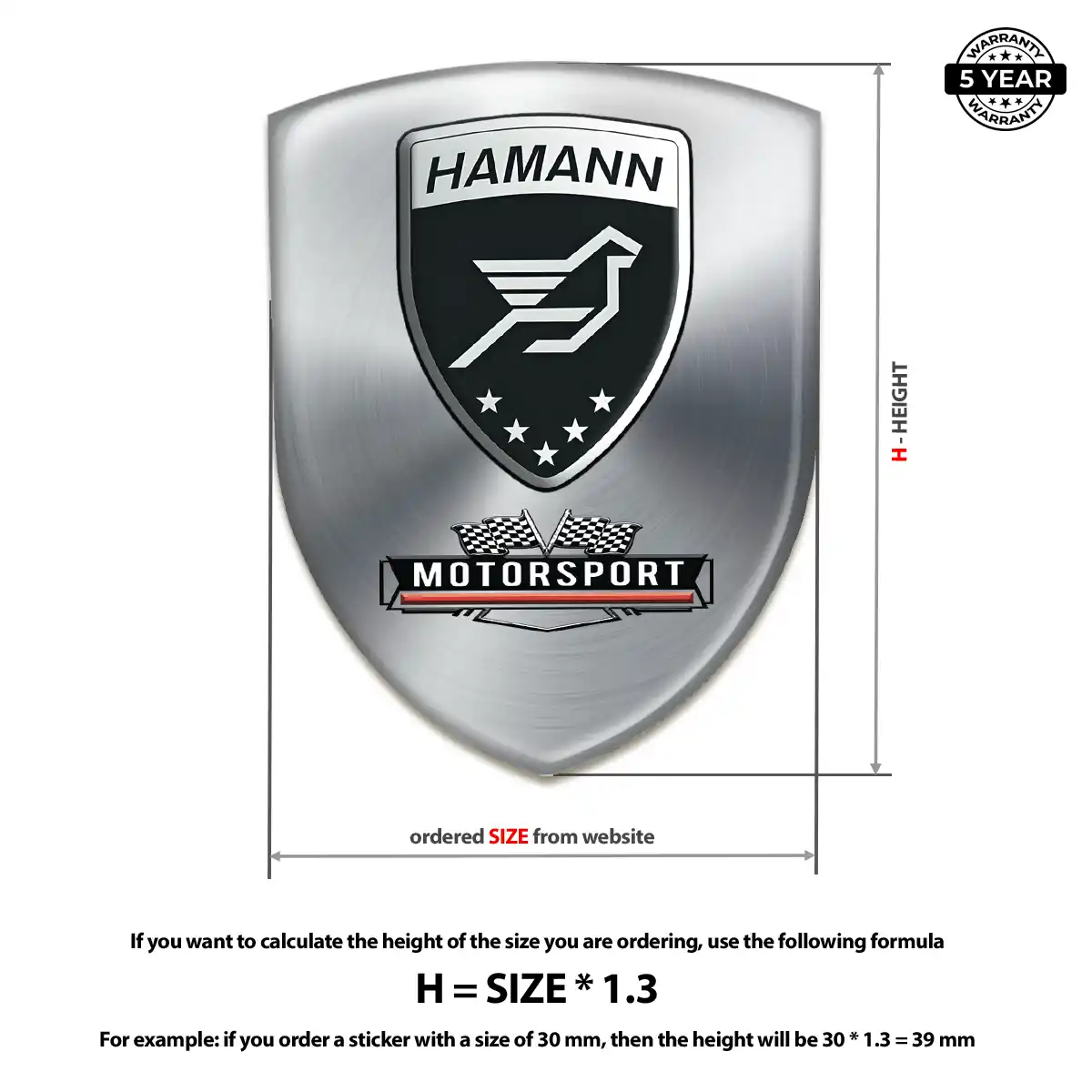 Hamman Emblem Domed Badge Cabin Style