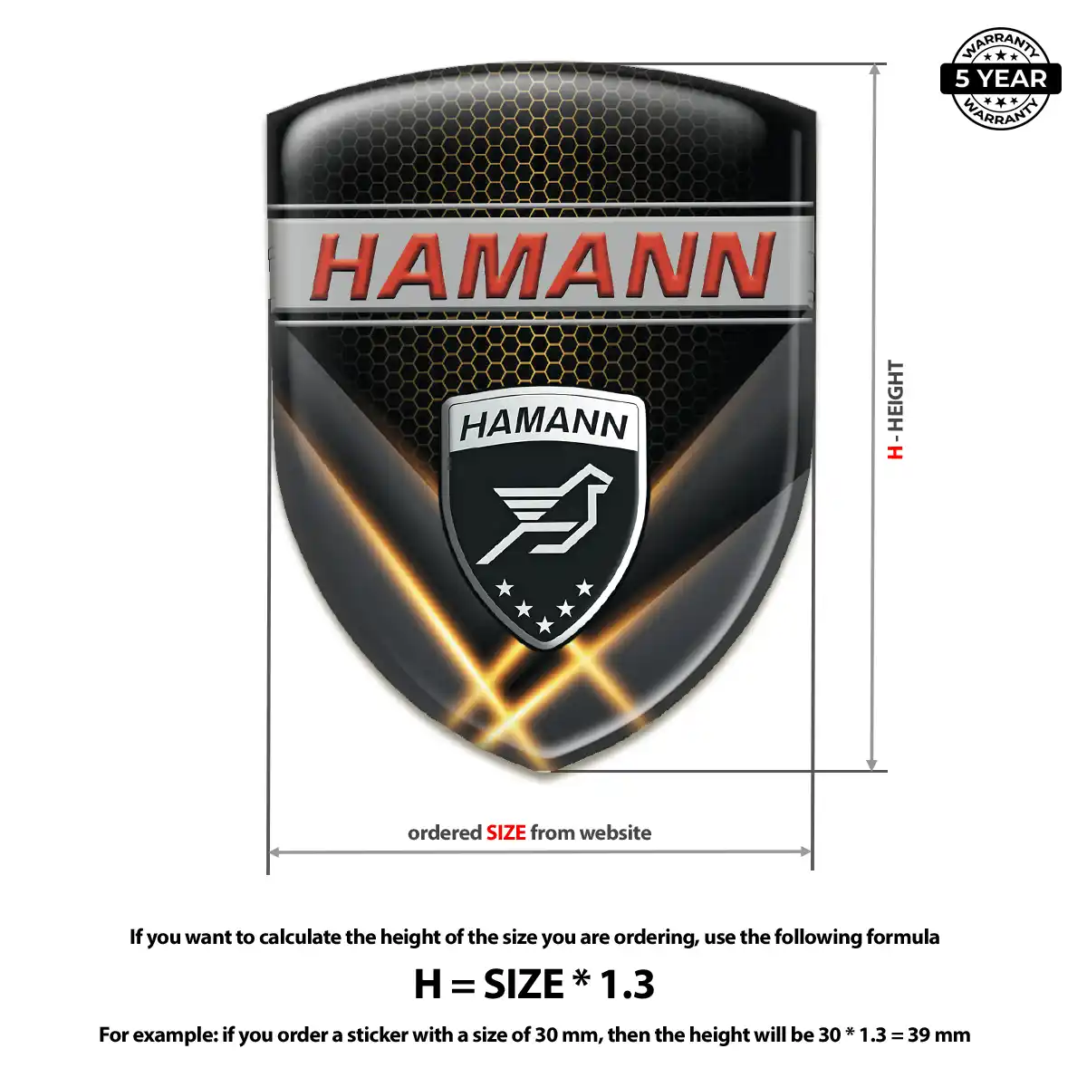 Hamman Emblem Domed Badge Elite Edition