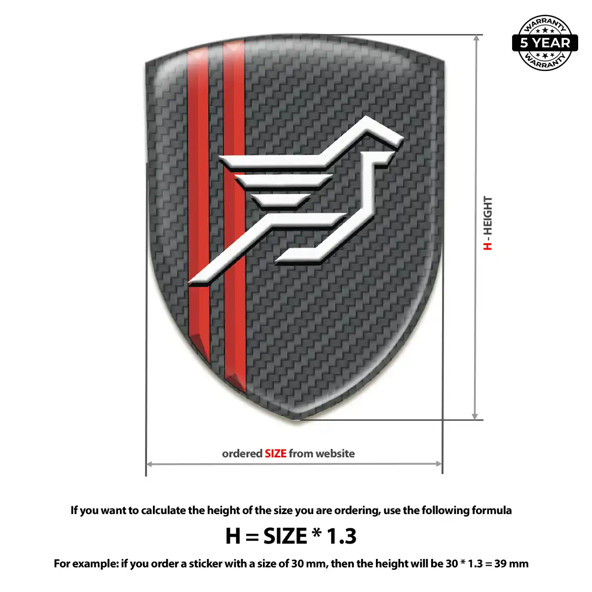 Hamman Emblem Domed Badge Resin Luxe