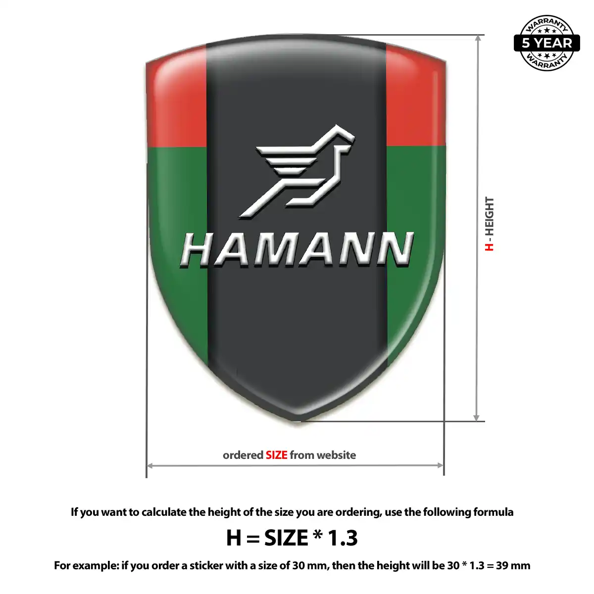 Hamman Emblem Domed Badge Sport Tuning