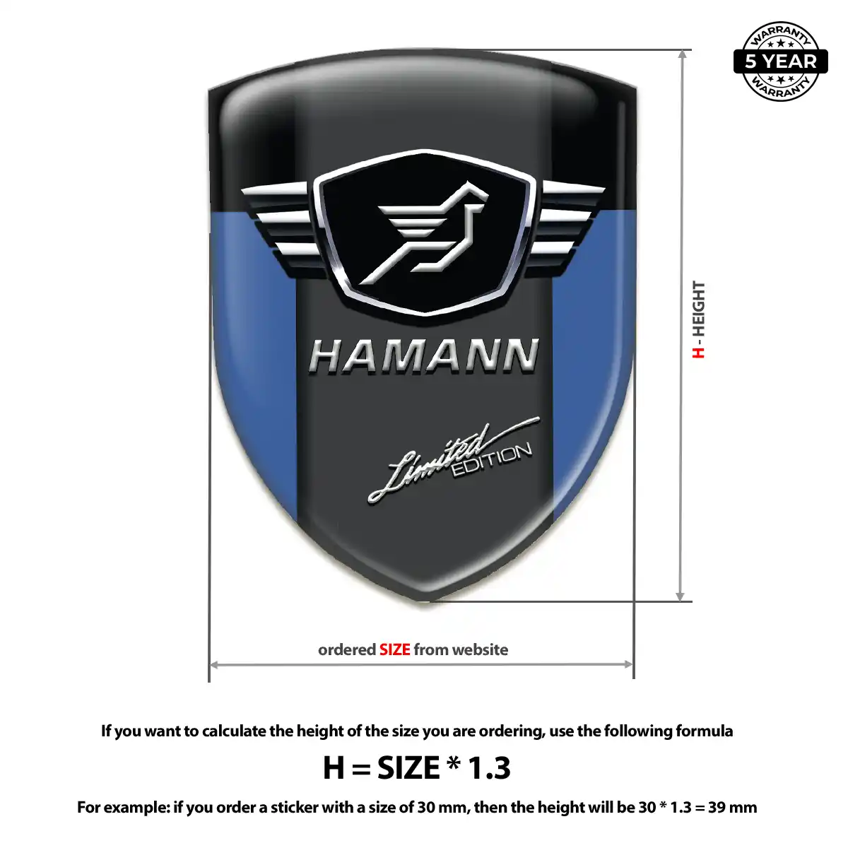 Hamman Emblem Domed Badge Superior Craft