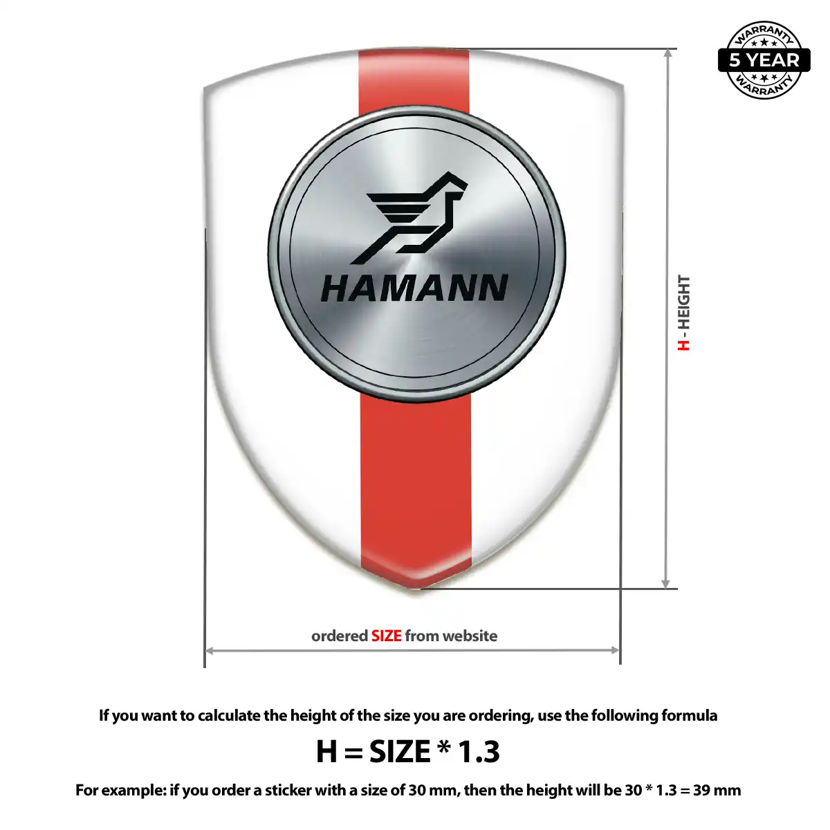 Hamman Emblem Logo Badge Elite Finish