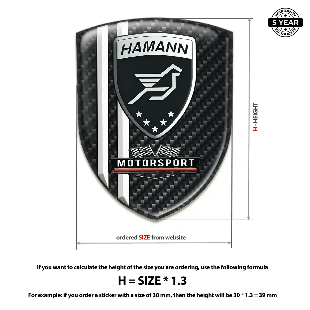 Hamman Emblem Logo Badge Exterior Luxe