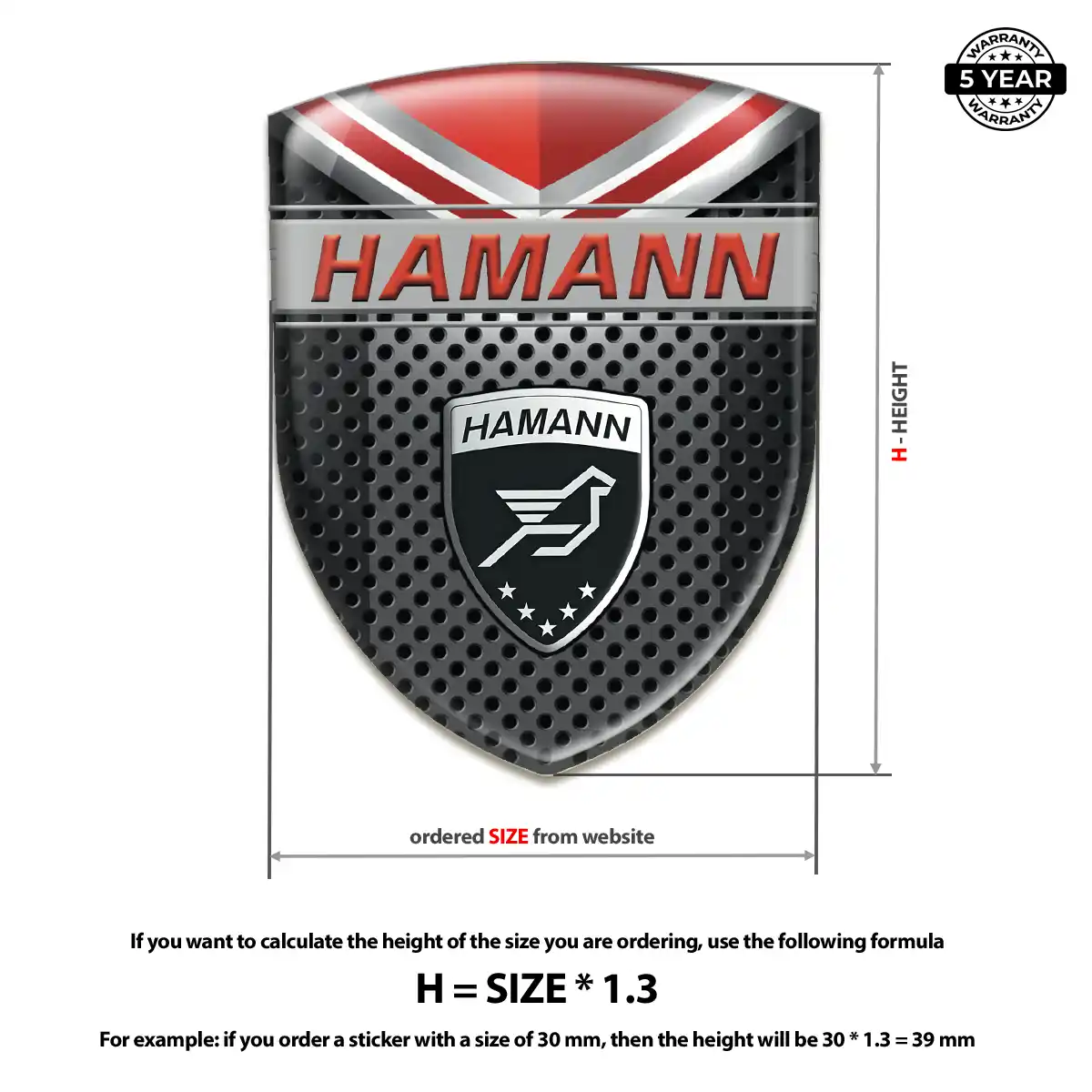 Hamman Emblem Logo Badge Premium Dome