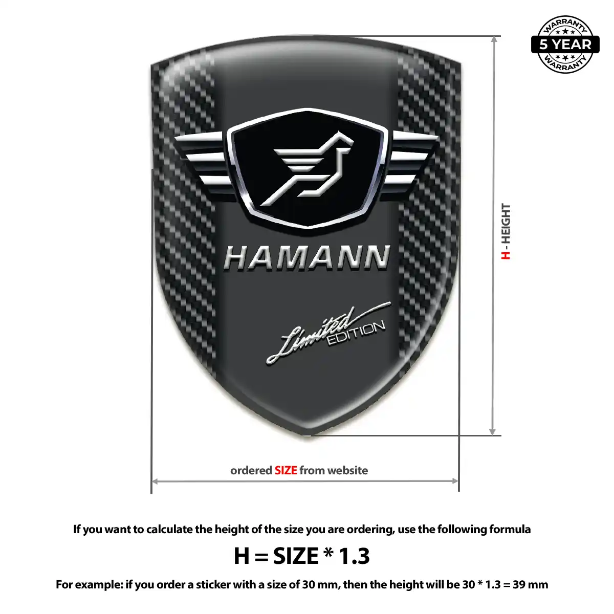 Hamman Emblem Logo Badge Resin Elite