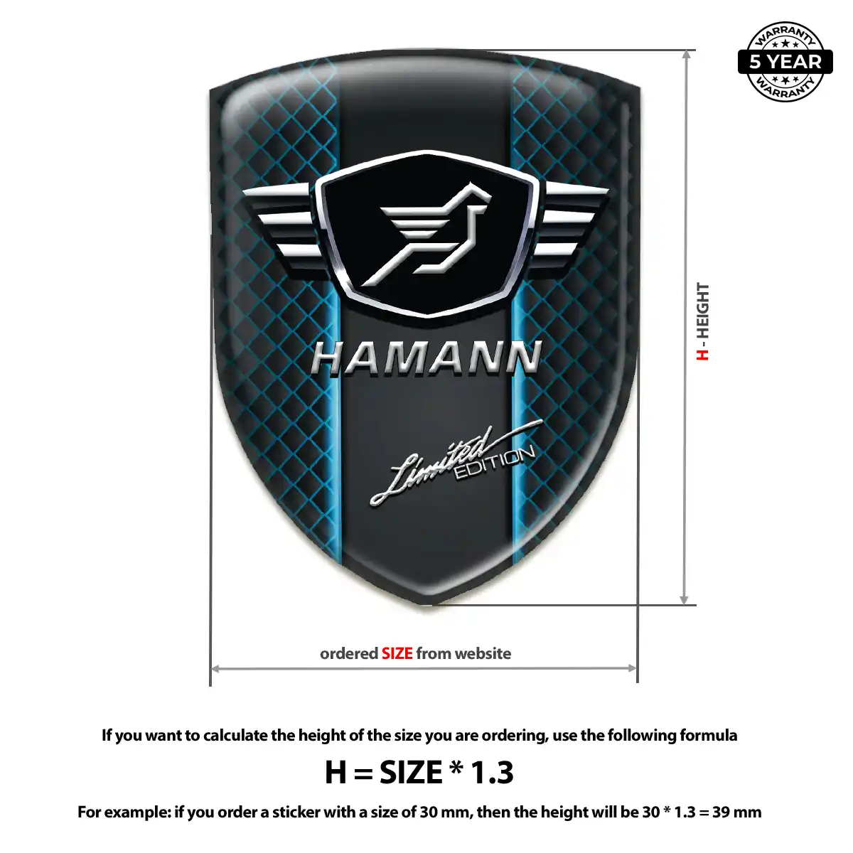 Hamman Emblem Logo Premium Dome