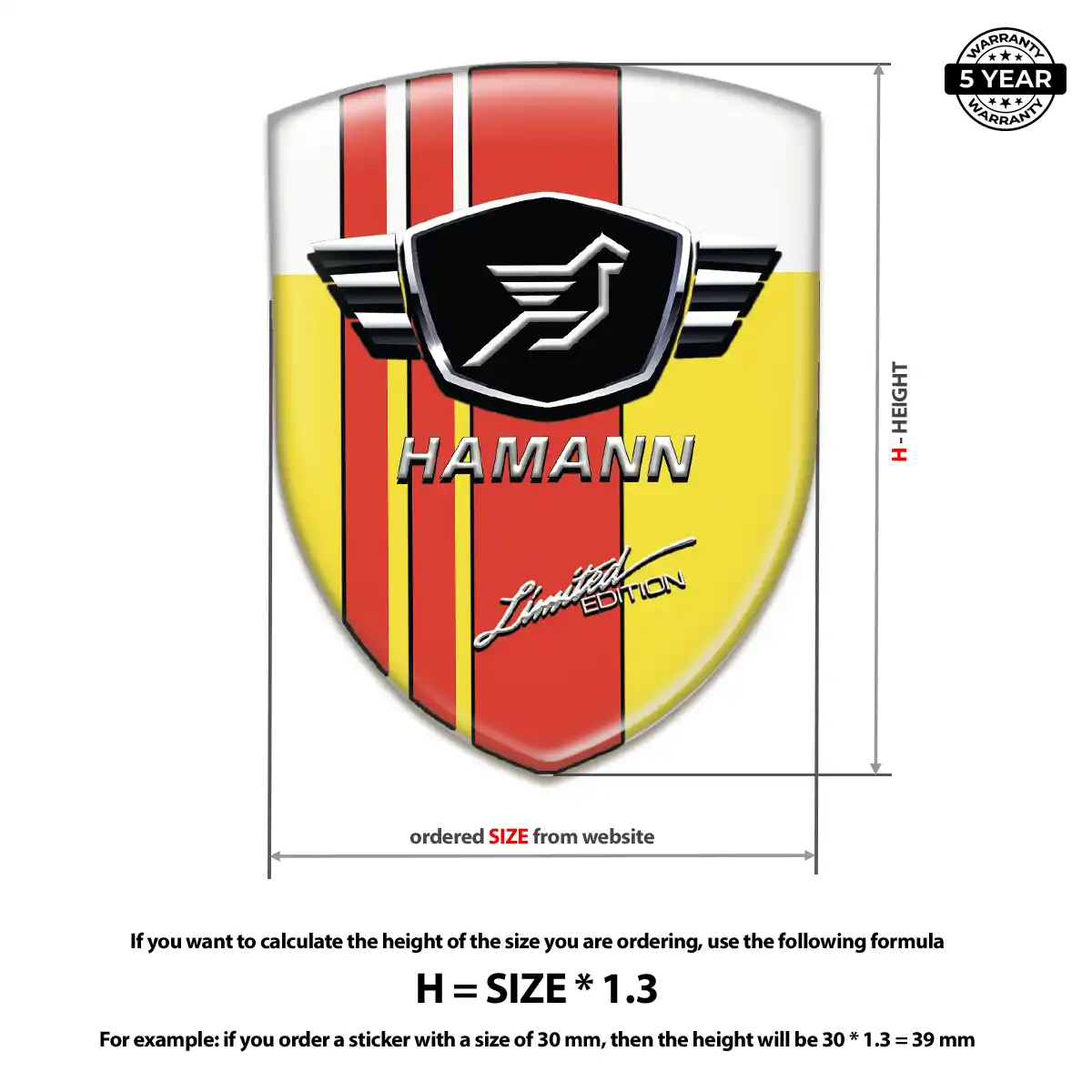 Hamman Epoxy Domed Sticker Auto Tuning