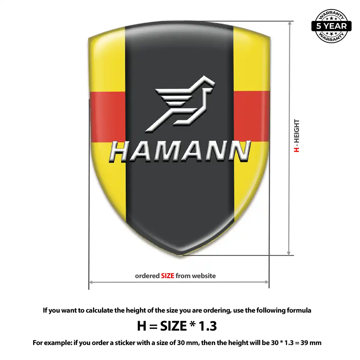 Hamman Epoxy Domed Sticker Cabin Style