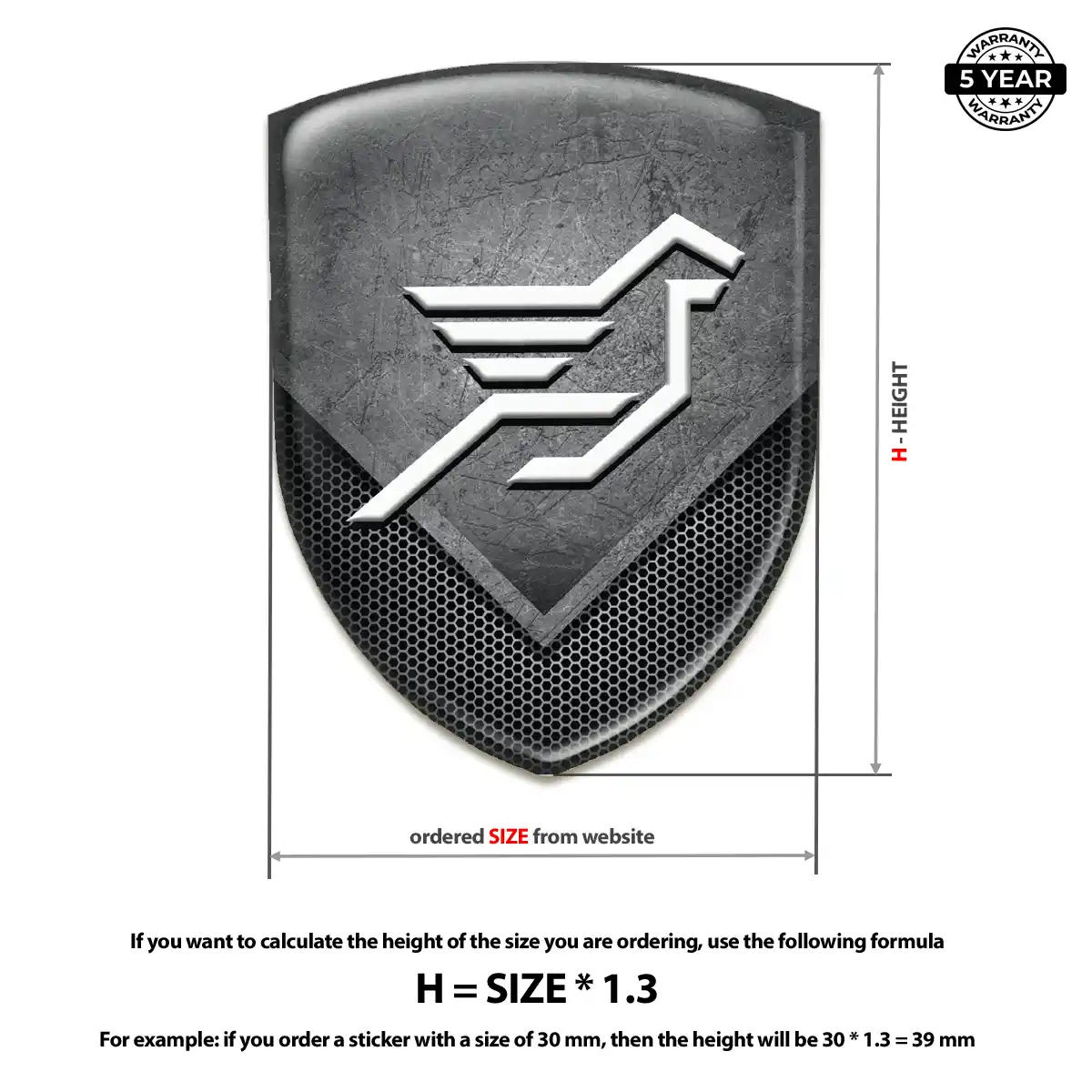 Hamman Epoxy Domed Sticker Outer Style