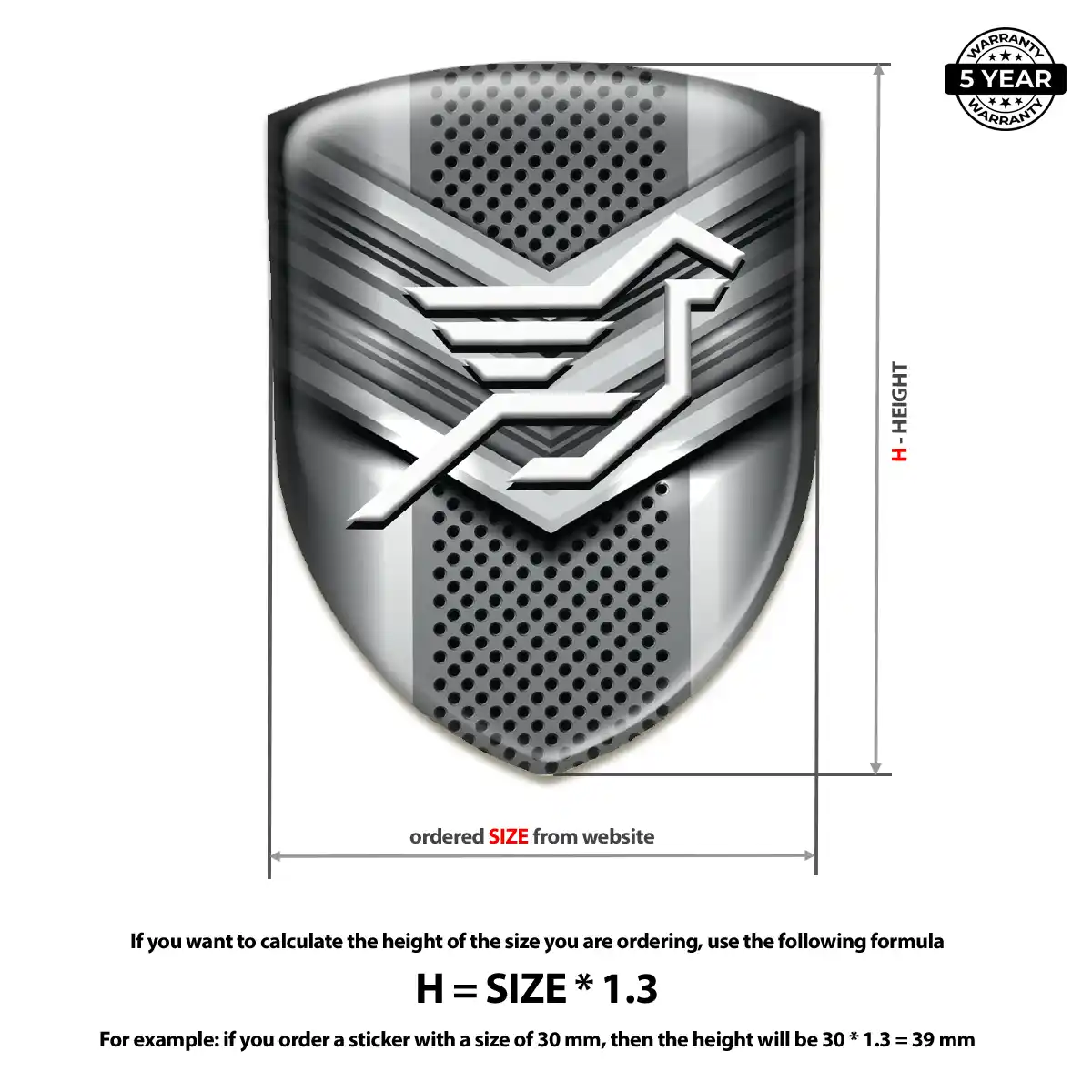 Hamman Epoxy Domed Sticker Premium Dome