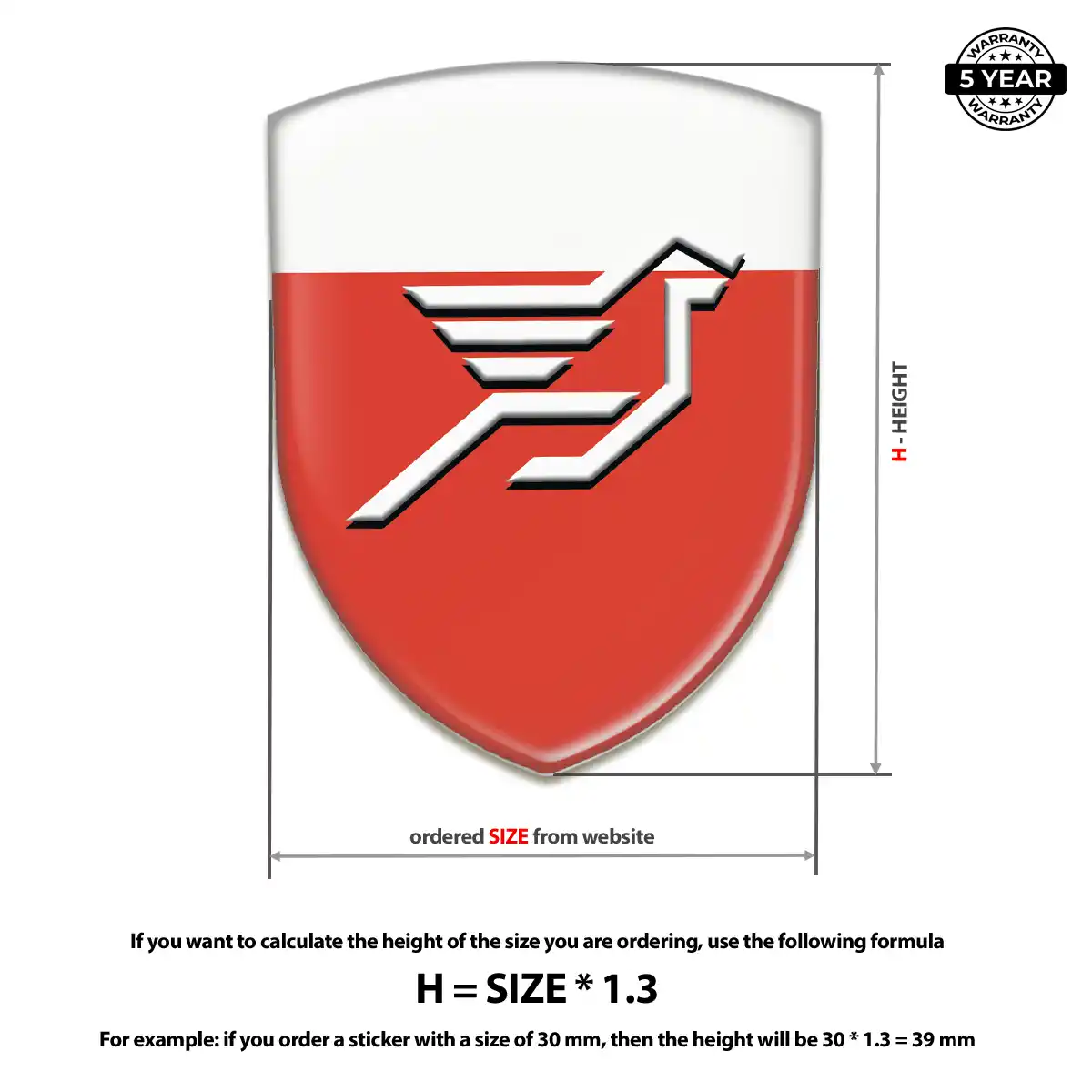 Hamman Epoxy Domed Sticker Prestige Line